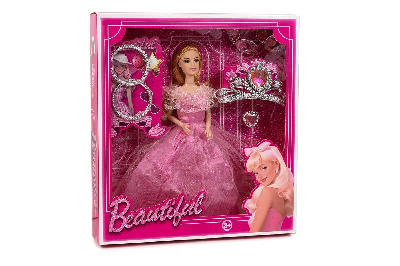 MUÑECA VESTIDO GALA ACCESORIOS CAJA