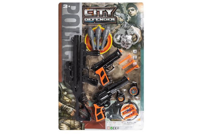 PISTOLAS 3 CON DARDOS ACCESORIOS BLISTER