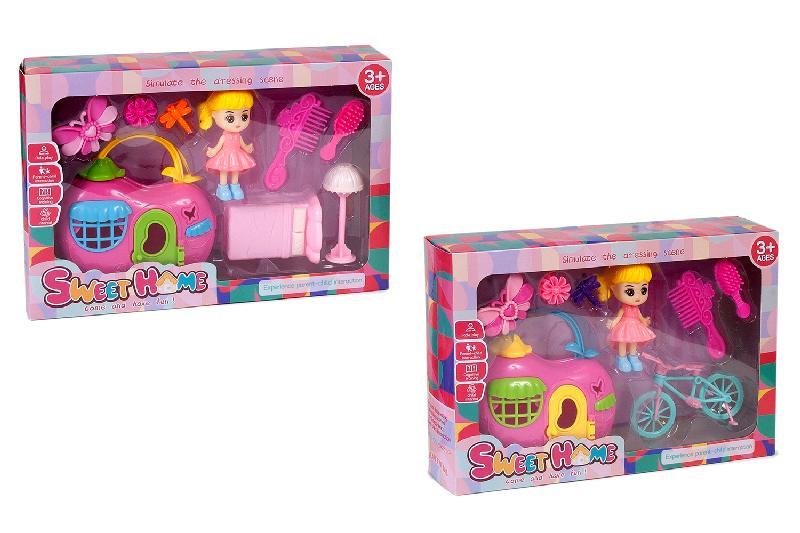 CASA BOLSO CON MUÑECA Y ACCESORIOS