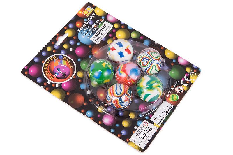 PELOTAS SALTARINAS 6 EN BLISTER 35 mm