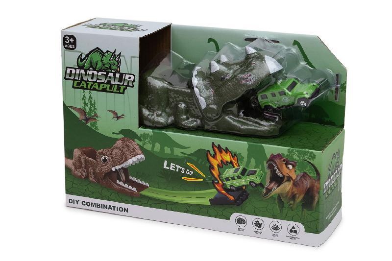 LANZADOR DINOSAURIO COCHE CAJA
