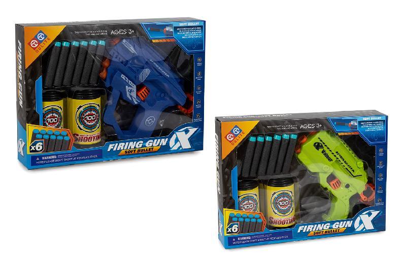 PISTOLA 6 DARDOS BOTE CAJA 2 MODELOS