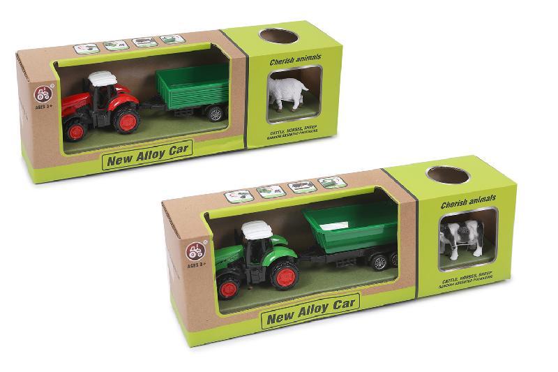 TRACTOR REMOLQUE CON ANIMAL CAJA