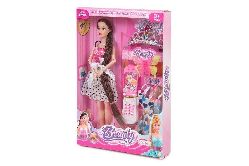 MUÑECA TRENZA LARGA ACCESORIOS