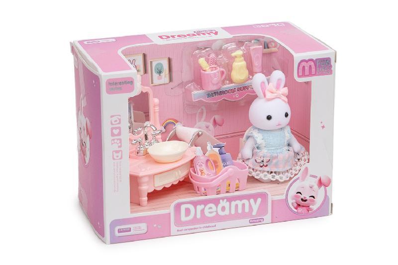 CONEJO VESTIDO BAÑO ACCESORIOS CAJA