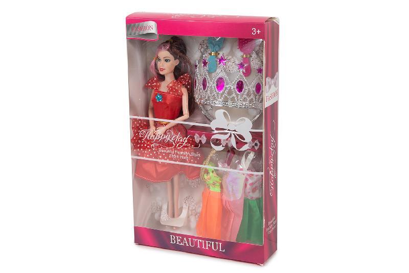 MUÑECA CON CORONA Y VESTIDOS