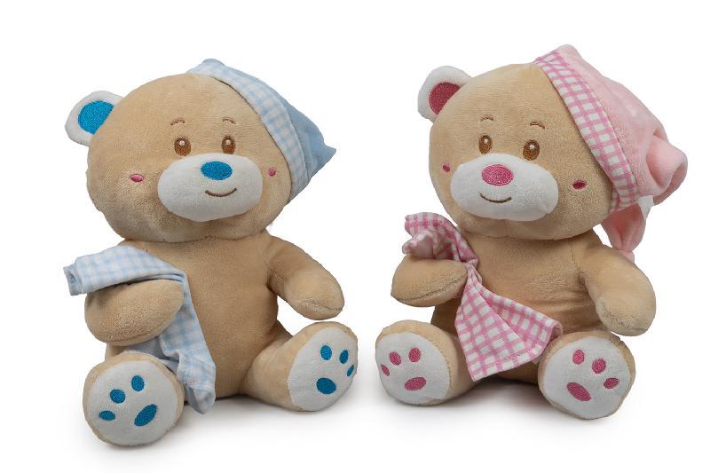 OSOS CON TOALLA Y GORRO AZUL/ROSA