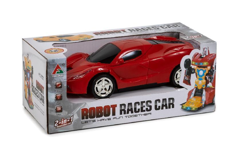 COCHE DEPORTIVO TRANSFORMABLE LUZ SONIDO