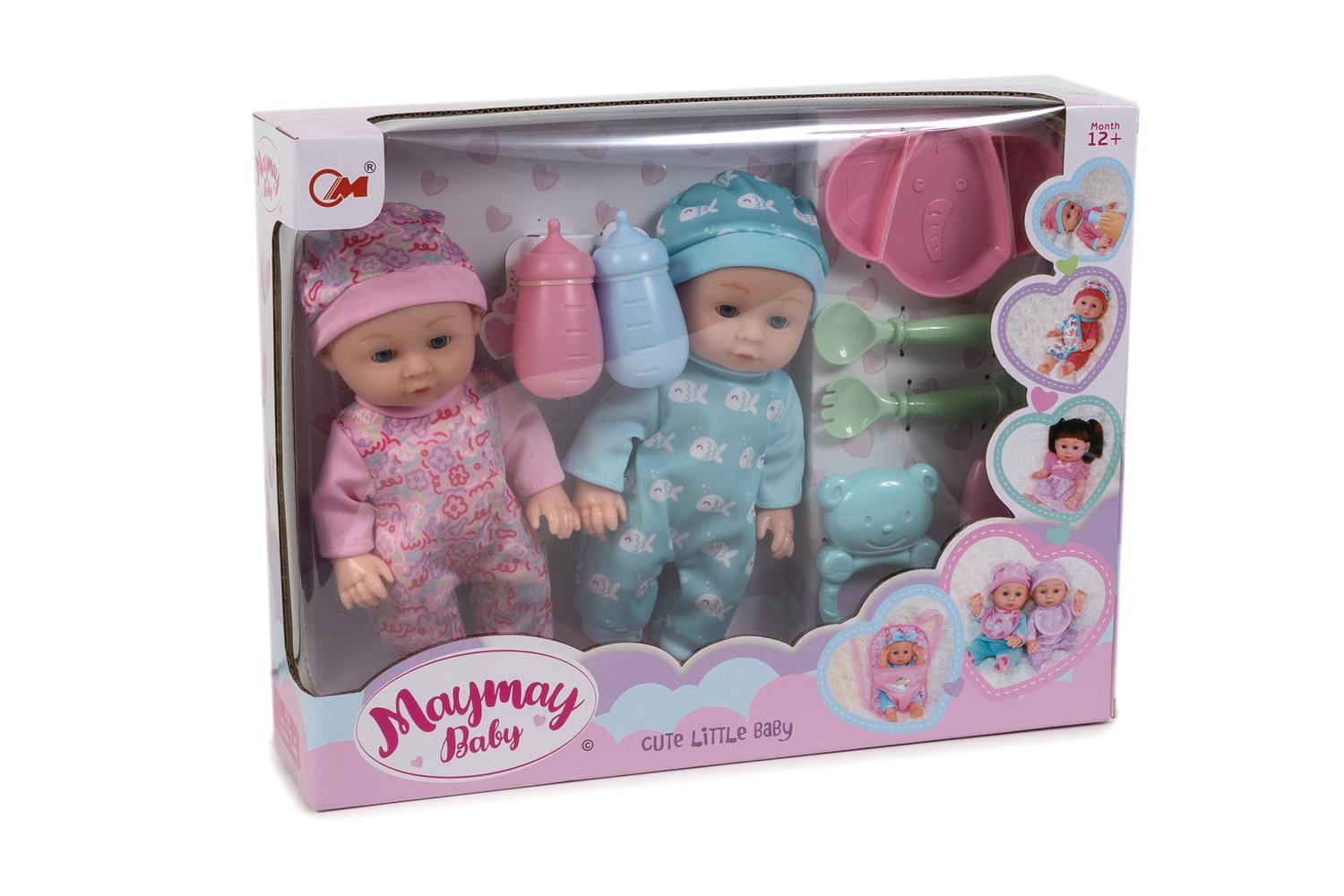 MUÑECOS BEBES 2 ACCESORIOS CAJA