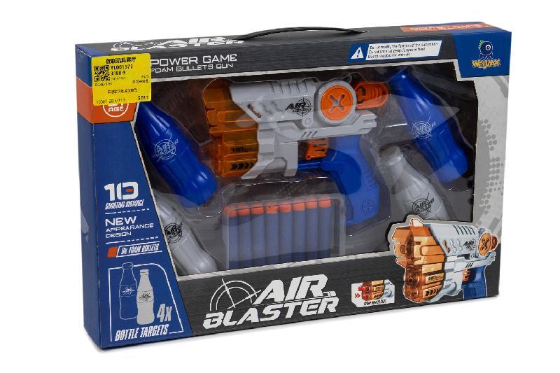 PISTOLA 8 DARDOS BLANDOS + 4 BOTELLAS