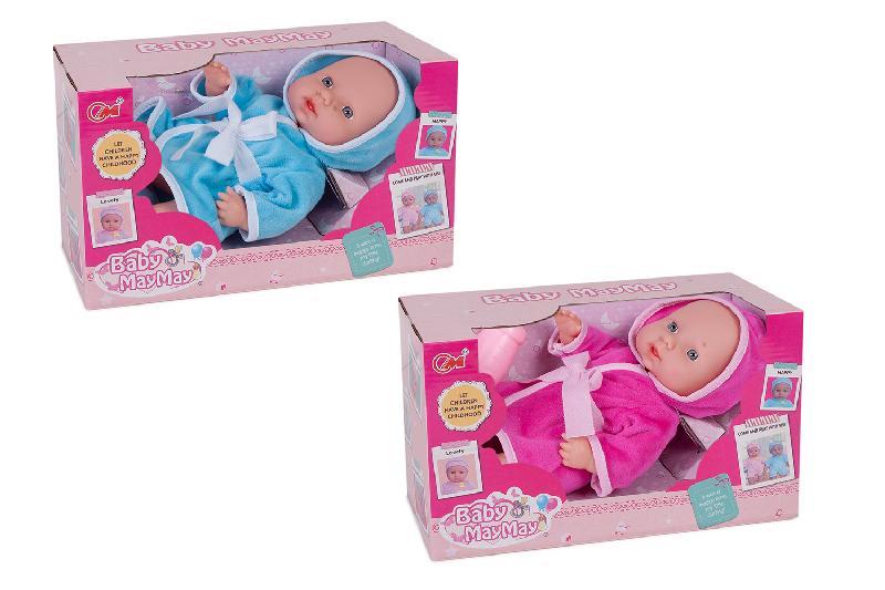 MUÑECO BEBE 30 CM ALBORNOZ SONIDOS