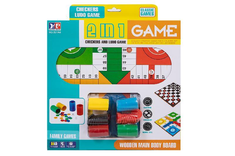 JUEGO PARCHIS/DAMAS 4JUGADORES 30 CM