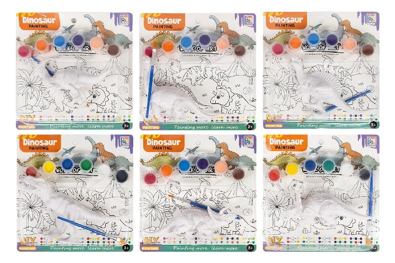 DINOSAURIOS PINTAR 6 MODELOS BLISTER