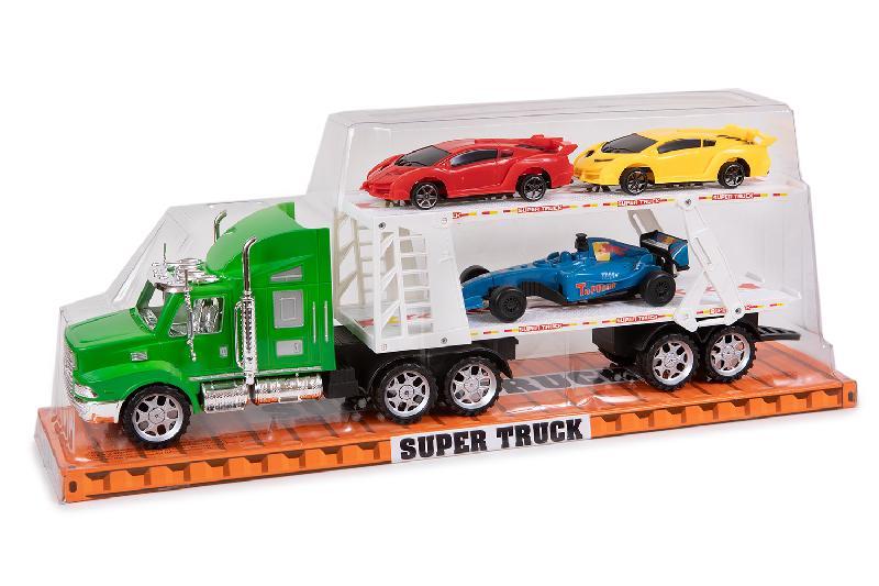 CAMION REMOLQUE COCHES CARRERAS BURBUJA