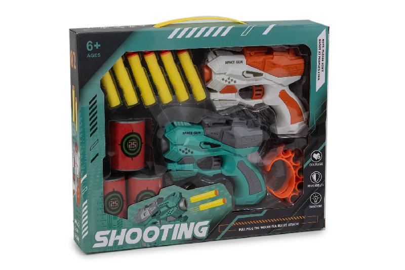 PISTOLAS 2 CON DARDOS+ BOTES CAJA