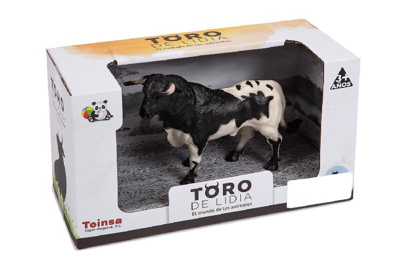 ANIMALES TORO BRAVO BLANCO-NEGRO CAJA