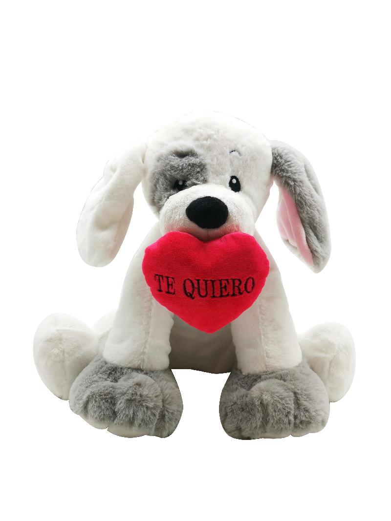 PERRO CORAZON BOCA 25CM