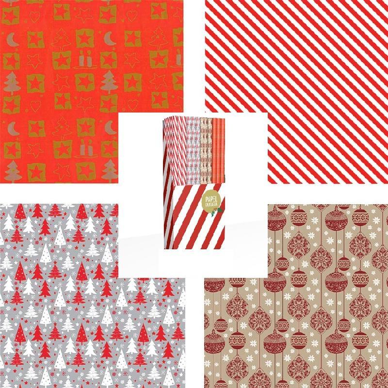 PAPEL REGALO NAVIDAD CLASICO 70x200CM