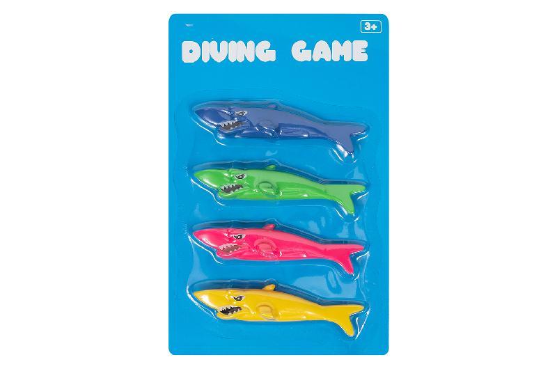 BUCEO JUEGO TIBURONES 4 BLISTER