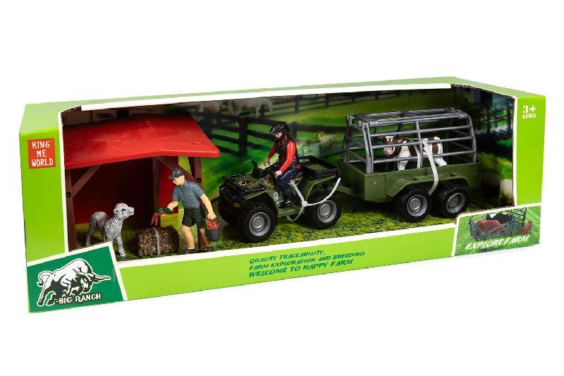 GRANJA CONJUNTO QUAD REMOLQUE ANIMALES
