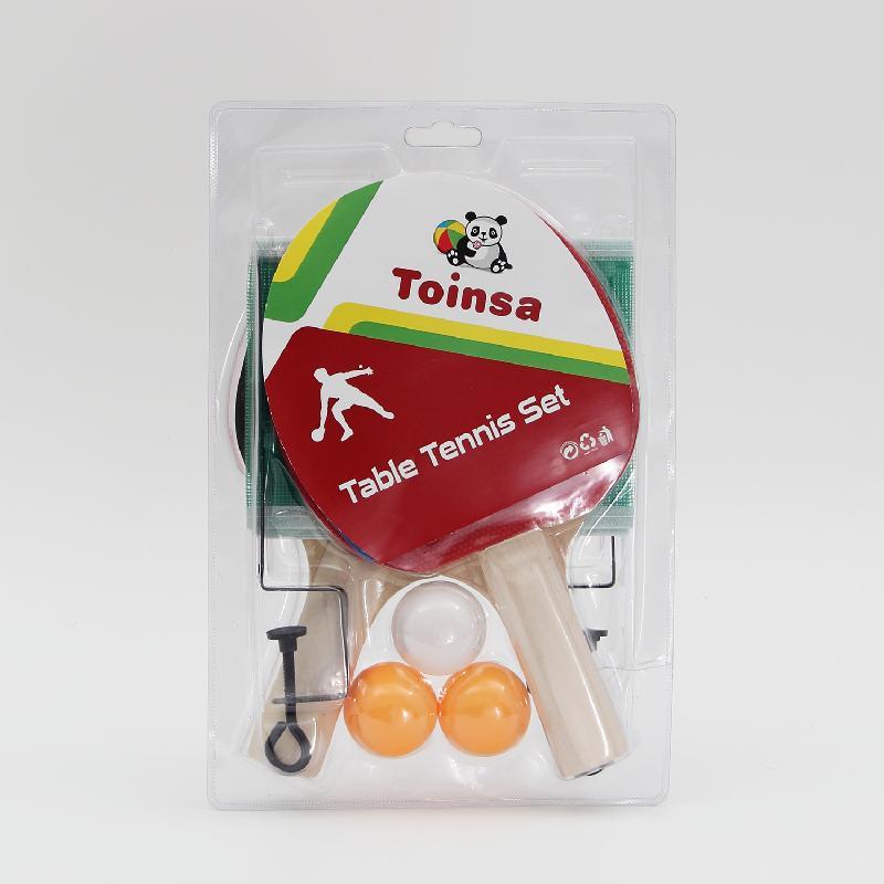 RAQUETA PING PONG PELOTAS ABS RED