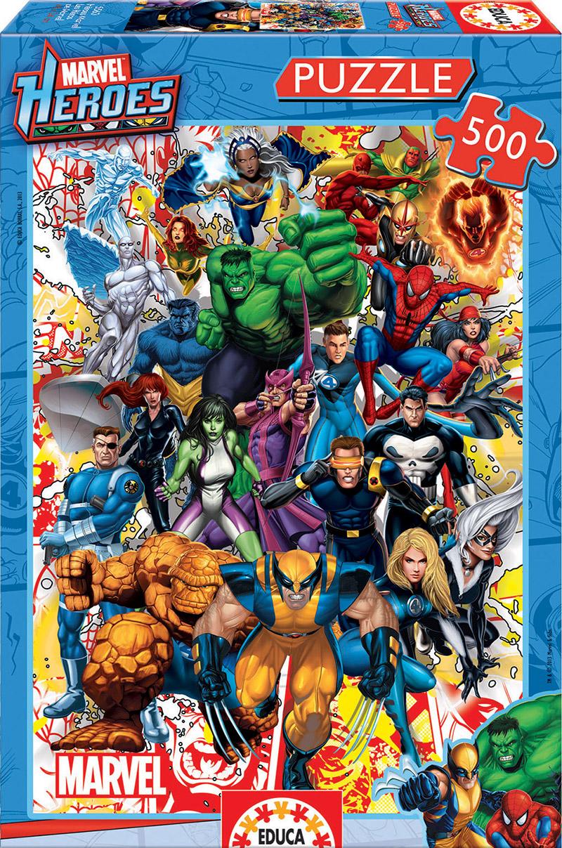 PUZLE EDUCA 500 HEROES MARVEL