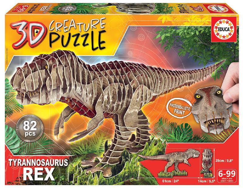 PUZLE 3D EDUCA T-REX 82 PCS