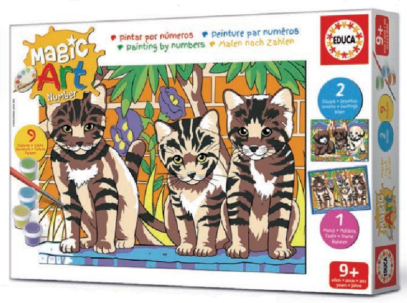 JUEGO EDUCA COLOREAR GATOS+PERROS NUMERO