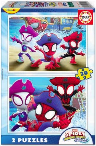 PUZLE EDUCA 2X20 SPIDEY AMAZING FRIENDS